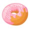 Donut vector isolated illustration.