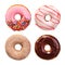 Donuts collection isolated