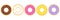 Donuts colorful vector set isolated on white background. Sweet donuts collection.