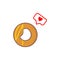 Donuts icon and love icon