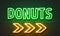 Donuts neon sign