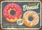 Donuts retro commercial sign design