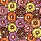 Donuts Sketch Bright Colorful Seamless Pattern