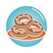 Donuts. Vector illustration decorative background design