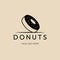donuts vintage logo minimalist , vector illustration design