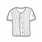 Doodle baseball uniform. Sportwear. T-shirt and pants. Vector illustration