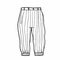 Doodle baseball uniform. Sportwear. T-shirt and pants. Vector illustration