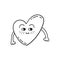 Doodle of beautiful heart illustrations. Valentine card. Template for the design