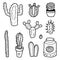 Doodle cactus collection