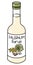 Doodle cartoon style Caribbean Falernum syrup in a bottle. Aromatic tropical Tiki cocktail ingredient. For card