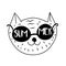 Doodle Cat in sunglasses. summer mood
