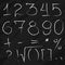 Doodle Chalky Numbers on blackboard