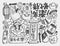 Doodle Chinese New Year background,Chinese word