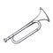 Doodle of classical music wind instrument horn