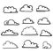 Doodle cloud illustration hand drawn vector