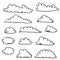 Doodle cloud illustration hand drawn vector