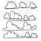 Doodle cloud illustration vector with handdrawn style