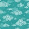 Doodle clouds abstract seamless pattern background
