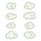 Doodle clouds cute cartoon illustration