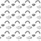 Doodle clouds pattern. Hand drawn  seamless background with clouds and stars in grey and teal. Scandinavian style print