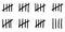 Doodle Count bar. Count the days counted in slashes on the walls of a deserted island or prison. vector illustration