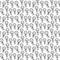 Doodle creatures human hand drawn seamless patterin in cartoon comic style