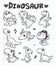 Doodle dinosaur icons