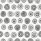 Doodle Dots Seamless Pattern. Black and white dotted background. Grungy painted ornament. Vector illustration. Wallpaper,