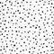 Doodle Dots Seamless Pattern. Black and white dotted background. Grungy painted ornament. Vector illustration. Wallpaper,