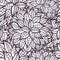 Doodle fantasy flowers outline ornamental seamless pattern