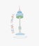 Doodle flat illustration of Seoul Tower - famous place in Korea