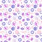 Doodle floral seamless pattern in loose style