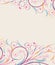 Doodle florals vintage background