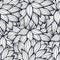 Doodle flowers outline ornamental seamless pattern