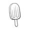 Doodle of fruit popsicle ice lolly