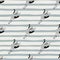 Doodle funny animal seamless pattern with simple crane bird shapes. Striped background. Simple design