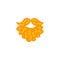 Doodle ginger beard icon.
