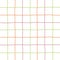 Doodle Gingham Check Plaid Vector Pattern. Vertical and horizontal hand drawn crossing red, green, purple stripes