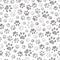 Doodle grey big and small paw print