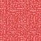 Doodle hand drawing seamless pattern. Words, phrases of love in Spanish, hearts, arrows, flowers, squiggles on a red