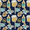 Doodle hand drawn Octoberfest seamless pattern.