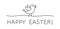 Doodle Happy Easter chick bird scribble banner