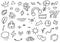 Doodle highlight, sticker element icon set