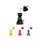 Doodle icon. alternative coffee maker. device for brewing coffee