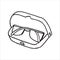 Doodle icon glasses in case
