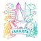 Doodle of icon Jakarta