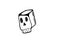 Doodle icon Skull drawing