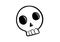 Doodle icon Skull drawing