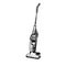 Doodle illustration of an upright vacuum cleaner, black and white lines