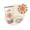 Doodle image sunblock cream for body skin care
